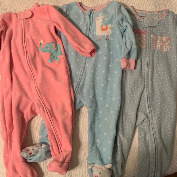 Bundle of 3 fleece pjs - Picture 1 of 2